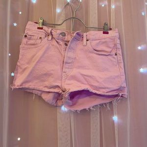 Levi’s 501 High-Rise Light Pink Denim Shorts